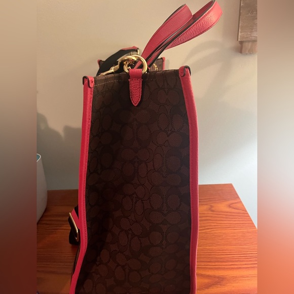 Coach Dempsey Stripe Tote - Picture 9 of 12